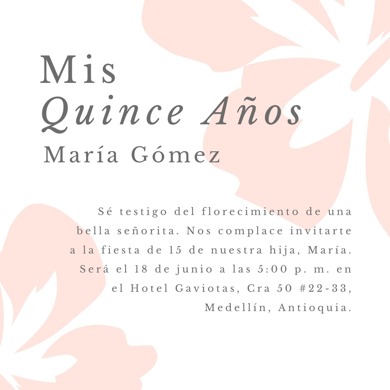 Free Custom Printable Quincea era Invitation Templates Canva