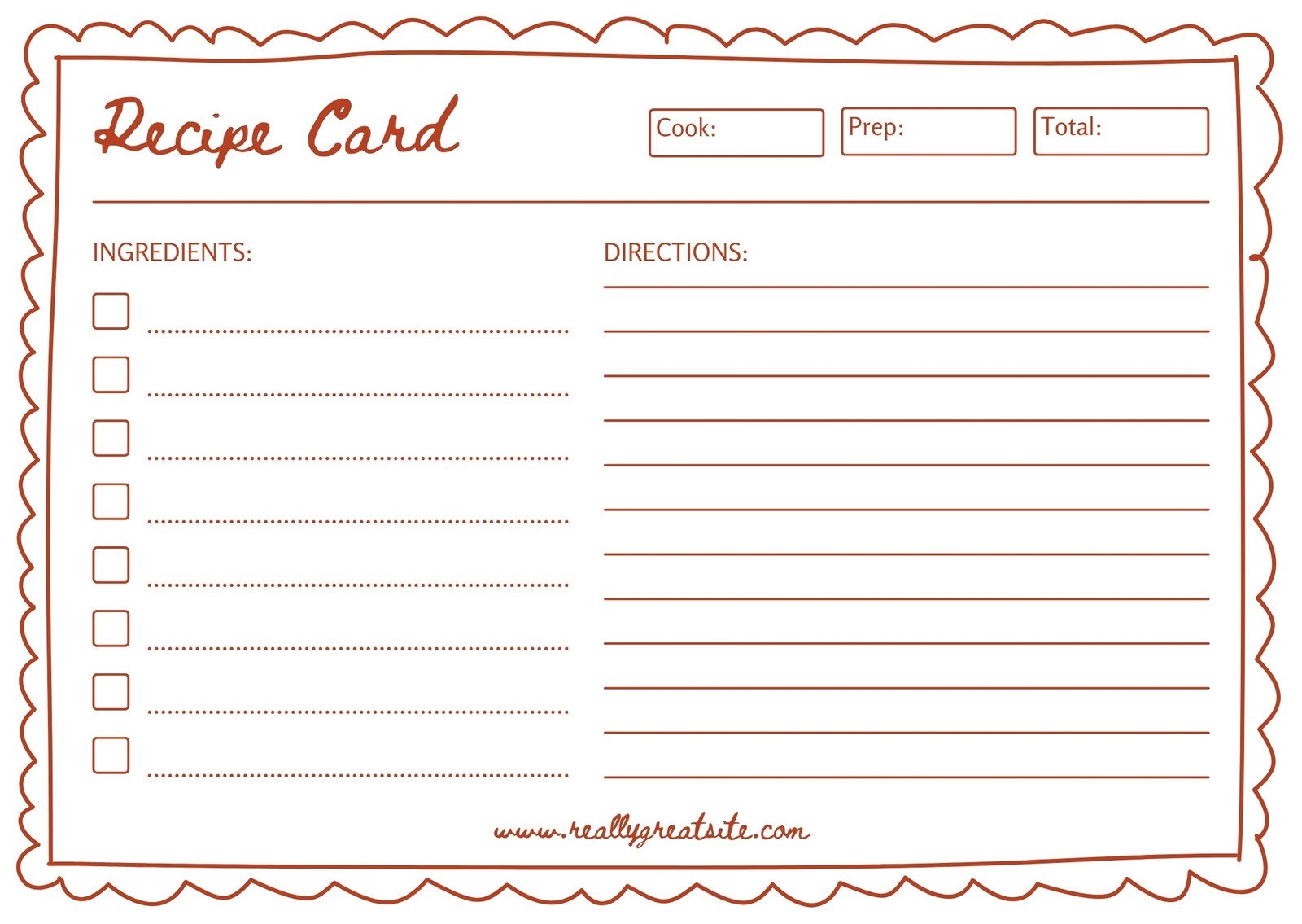 free printable recipe cards
