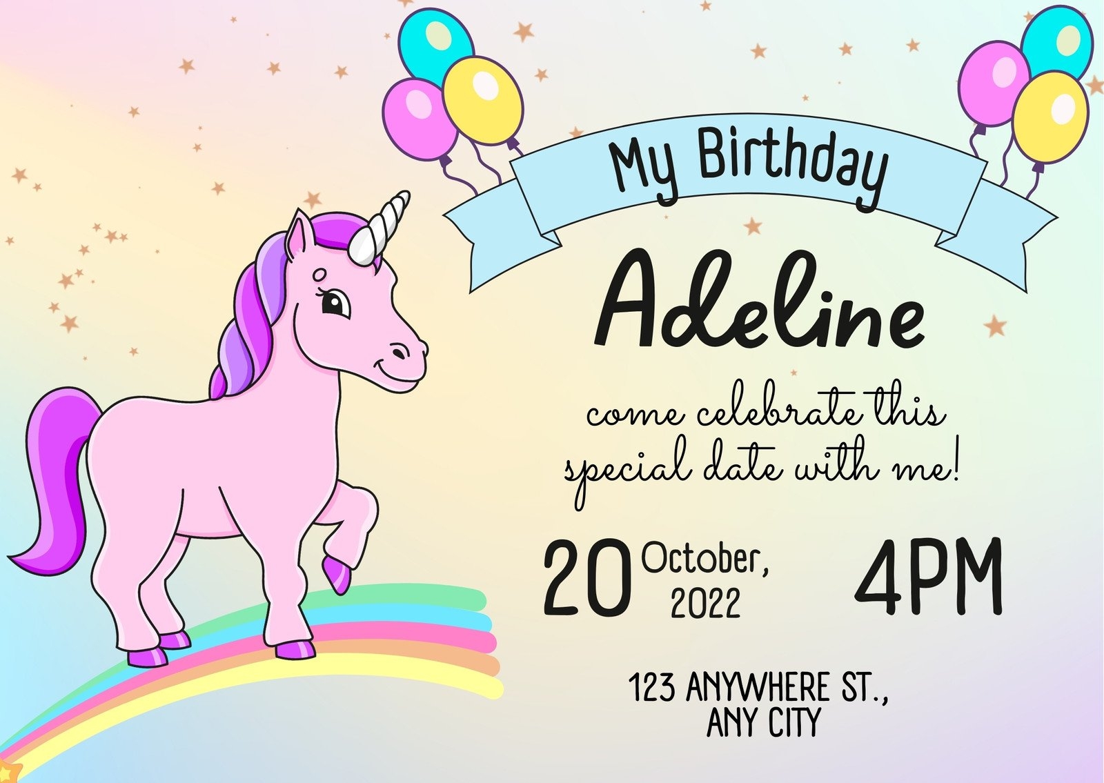 unicorn birthday card free printable unicorn birthday card free printable