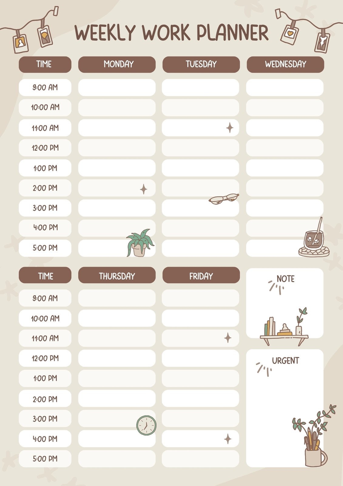 Free Custom Printable Work Schedule Planner Templates Canva Free Custom Printable Work Schedule Planner Templates Canva