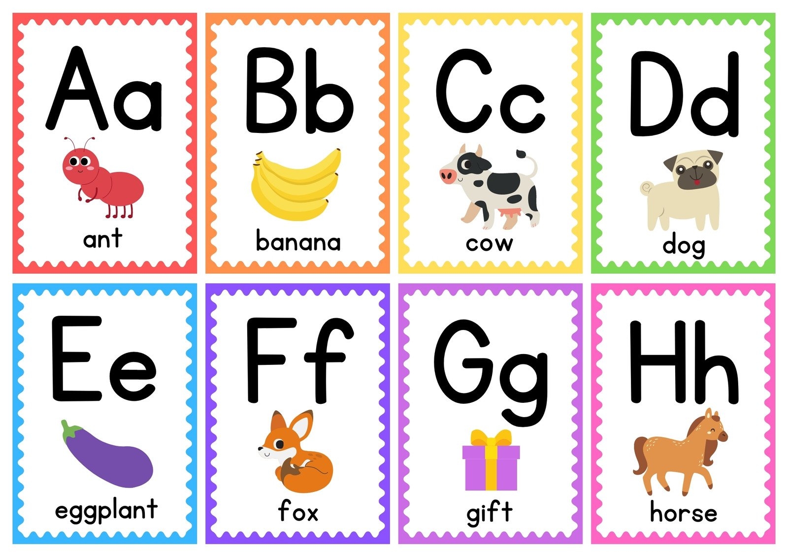 Free Customizable Alphabet Flashcard Templates Canva Worksheets Library