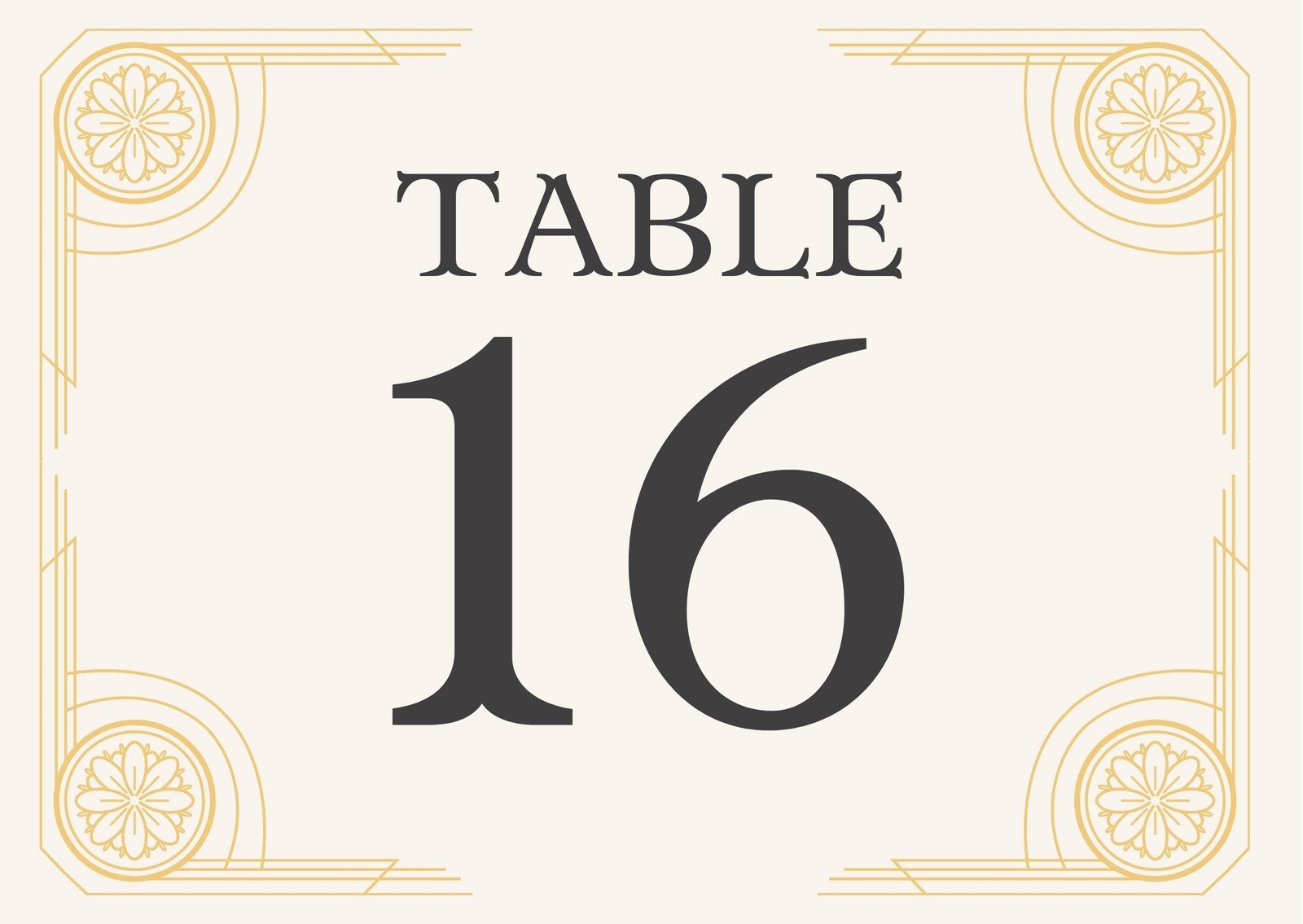 free printable table numbers