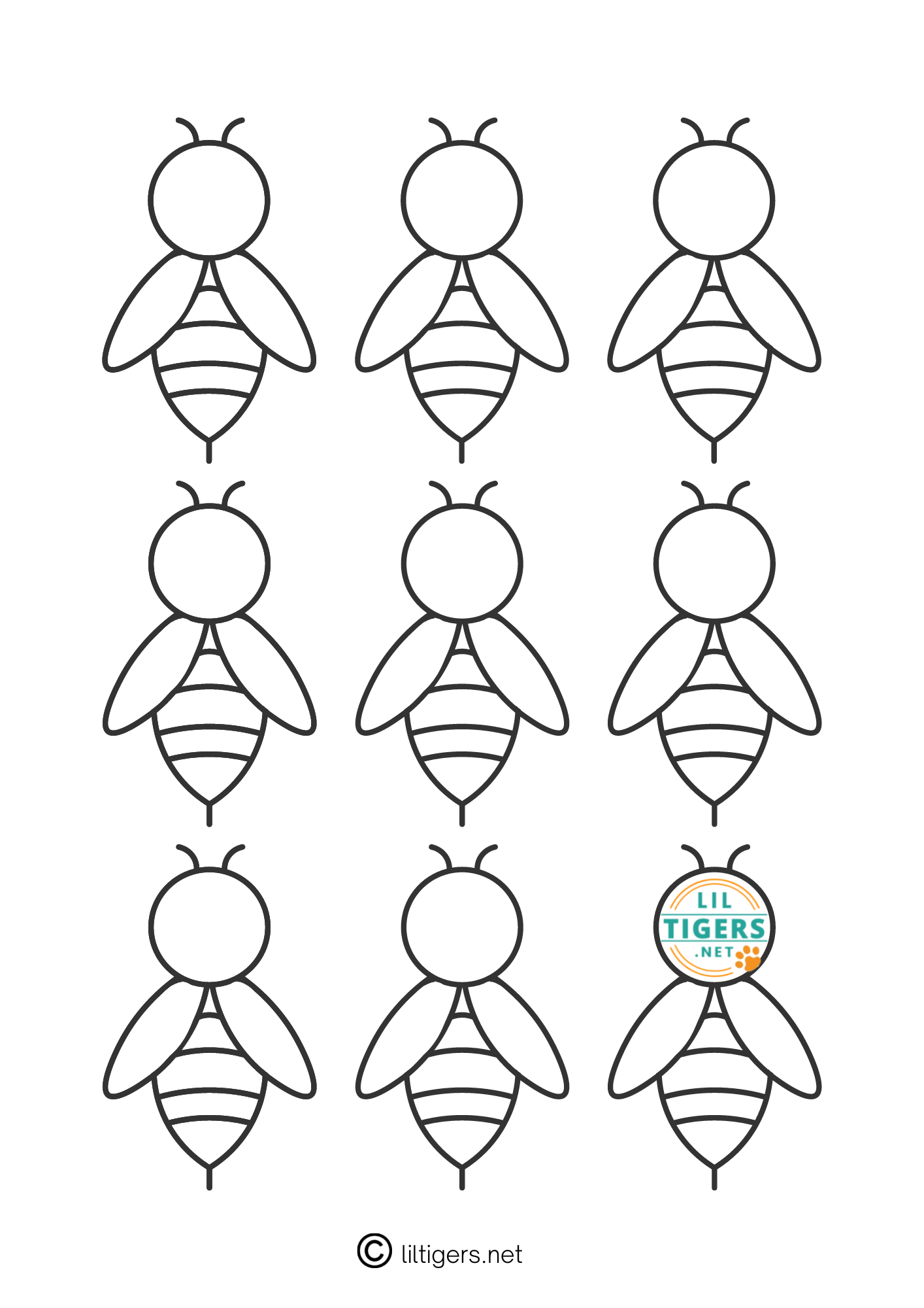 bee printable cut out