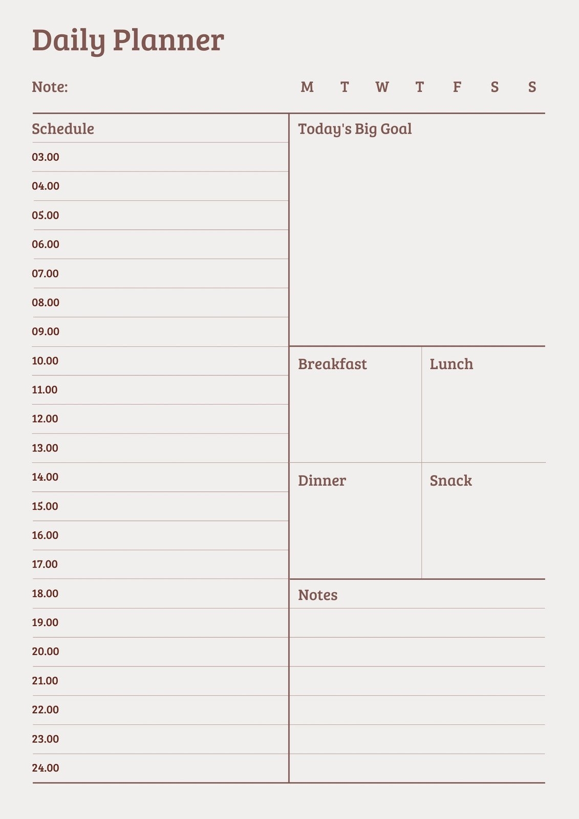 Free Daily Planner Templates To Customize Canva