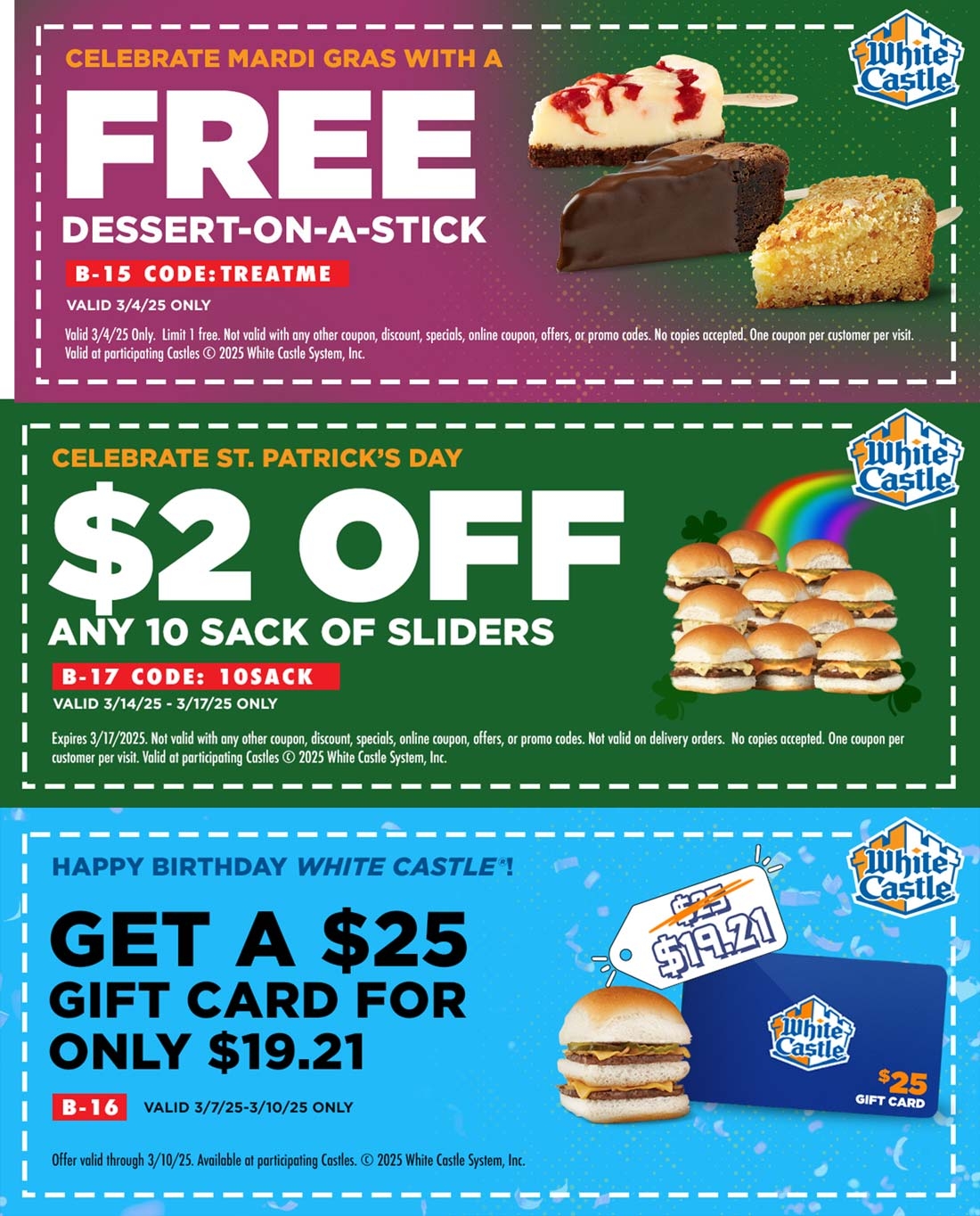 white castle printable coupons white castle printable coupons