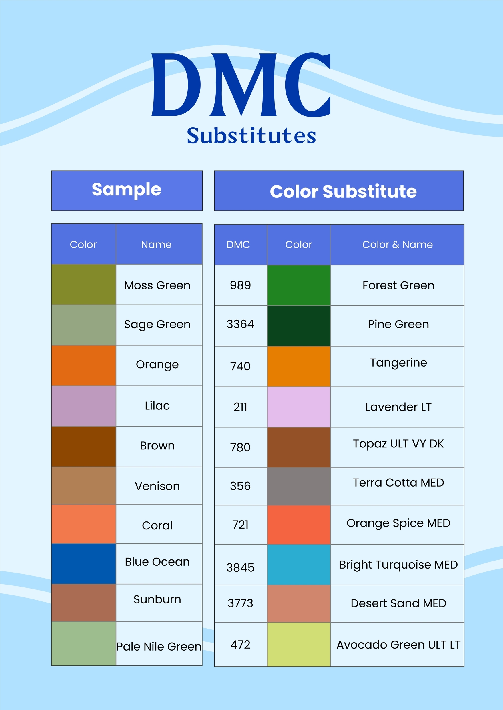 printable dmc color chart for diamond painting