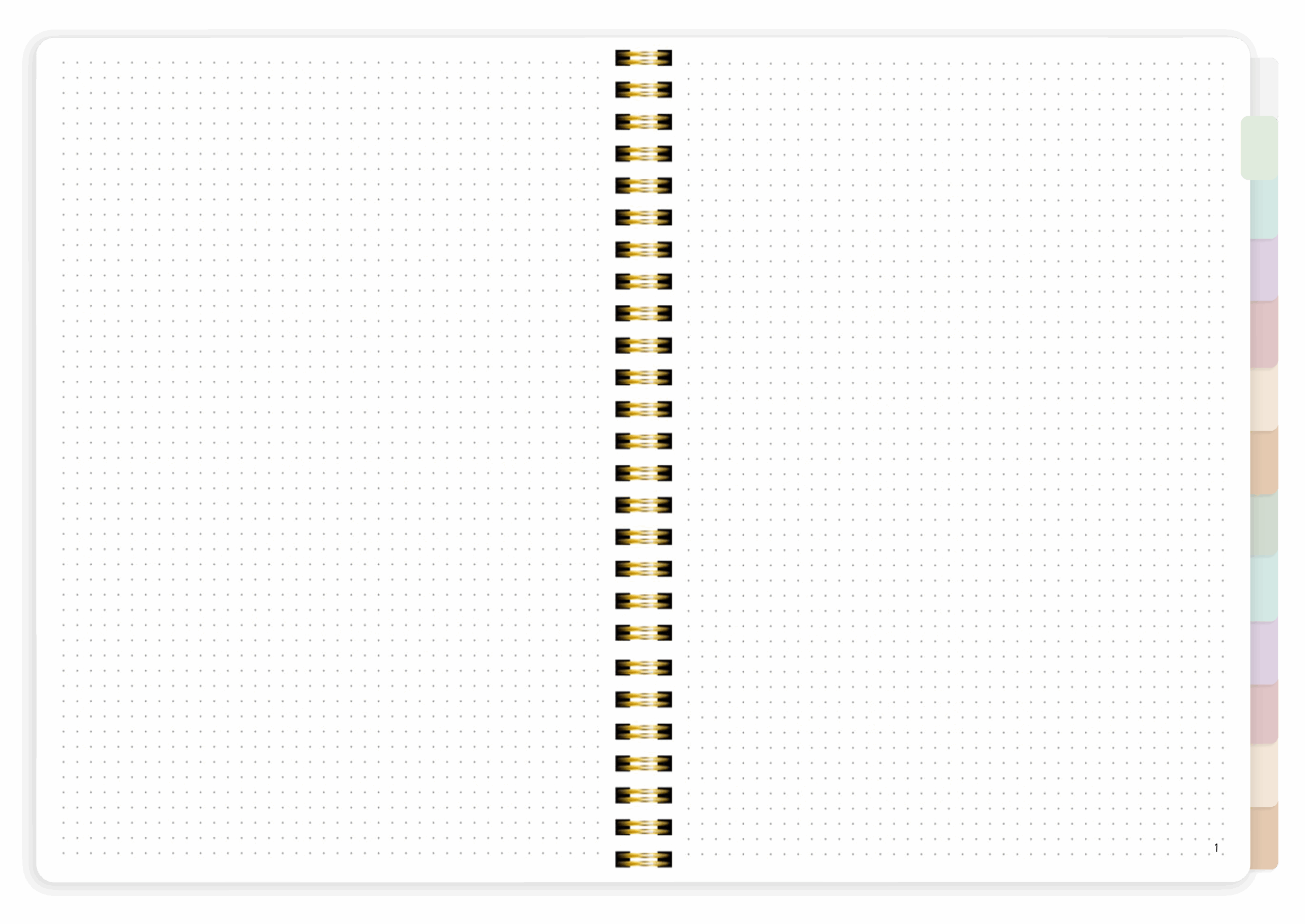 Free Digital Notebook Grid Paper Index And Hyperlinked Tabs 