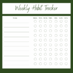 Free Digital Weekly Habit Trackers 8 Designs Self Care Sunday Love