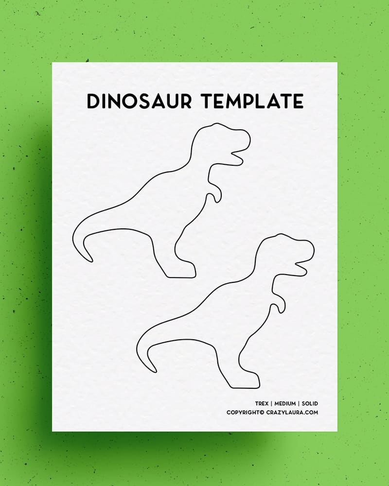 Free Dinosaur Template U0026 Printable Stencil For 2025 Crazy Laura