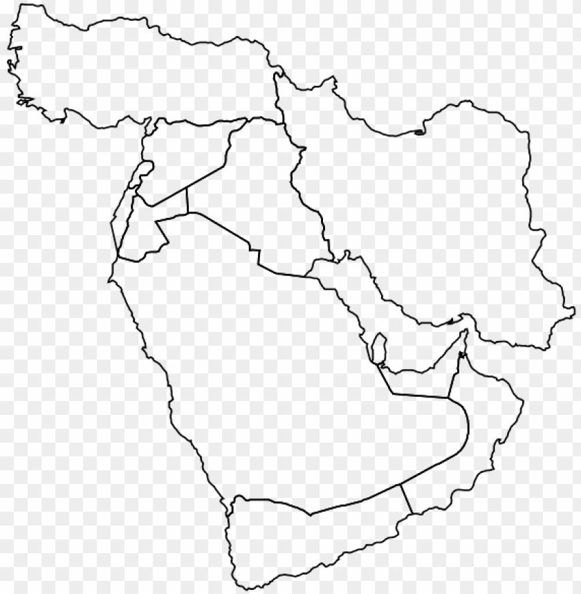 Free Download HD PNG Moyen Orient Politique Png Images 582 X Blank Map Of The Middle East Without Border PNG Transparent With Clear Background ID 214780 TOPpng