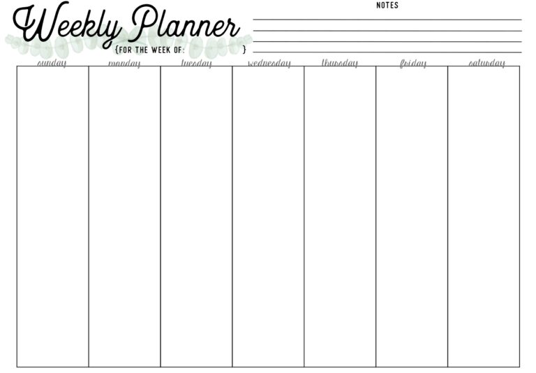 Free Downloads For 2018 Monthly Calendars Weekly Layout Planner Megmade With Love