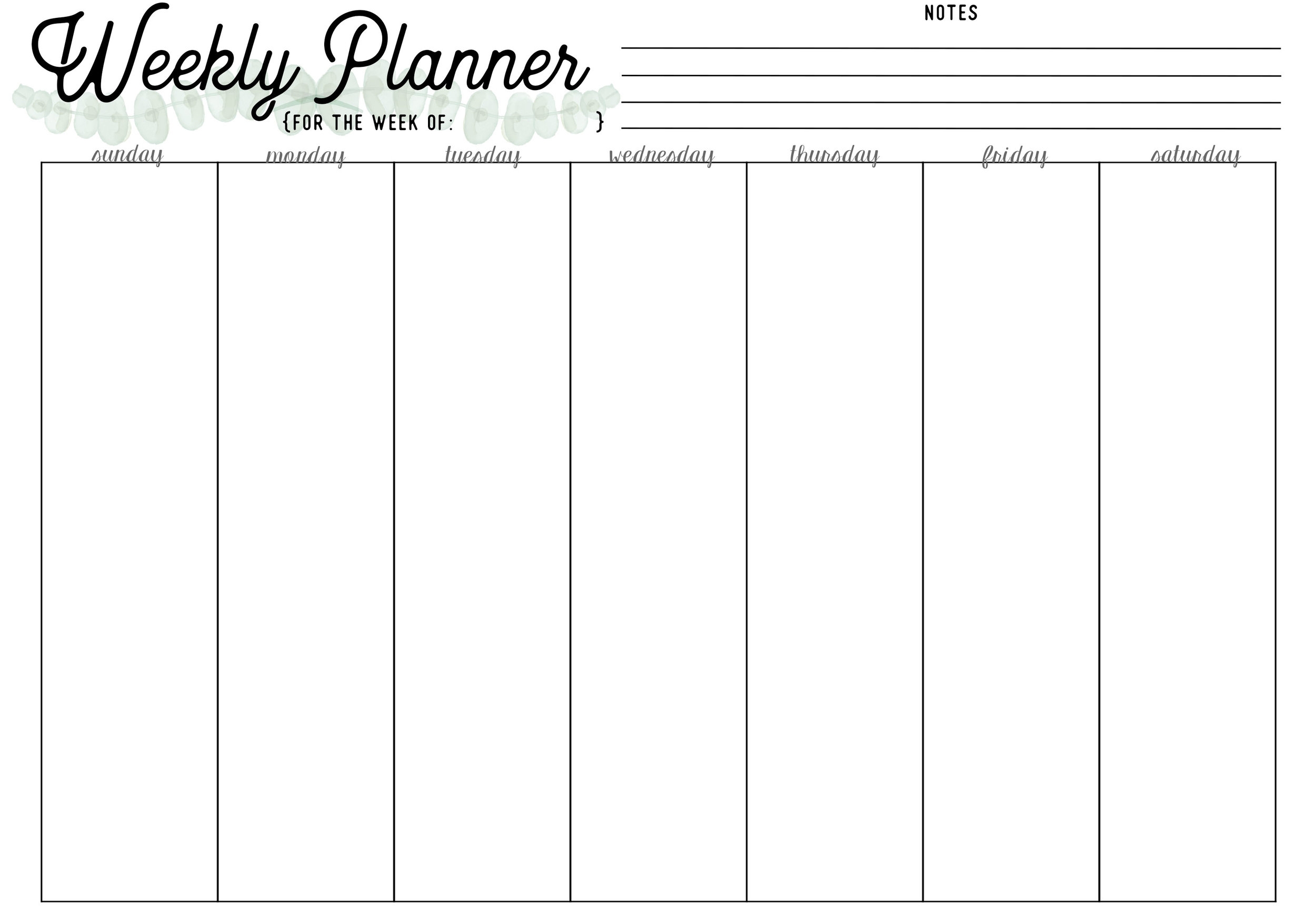 Free Downloads For 2018 Monthly Calendars Weekly Layout Planner Megmade With Love