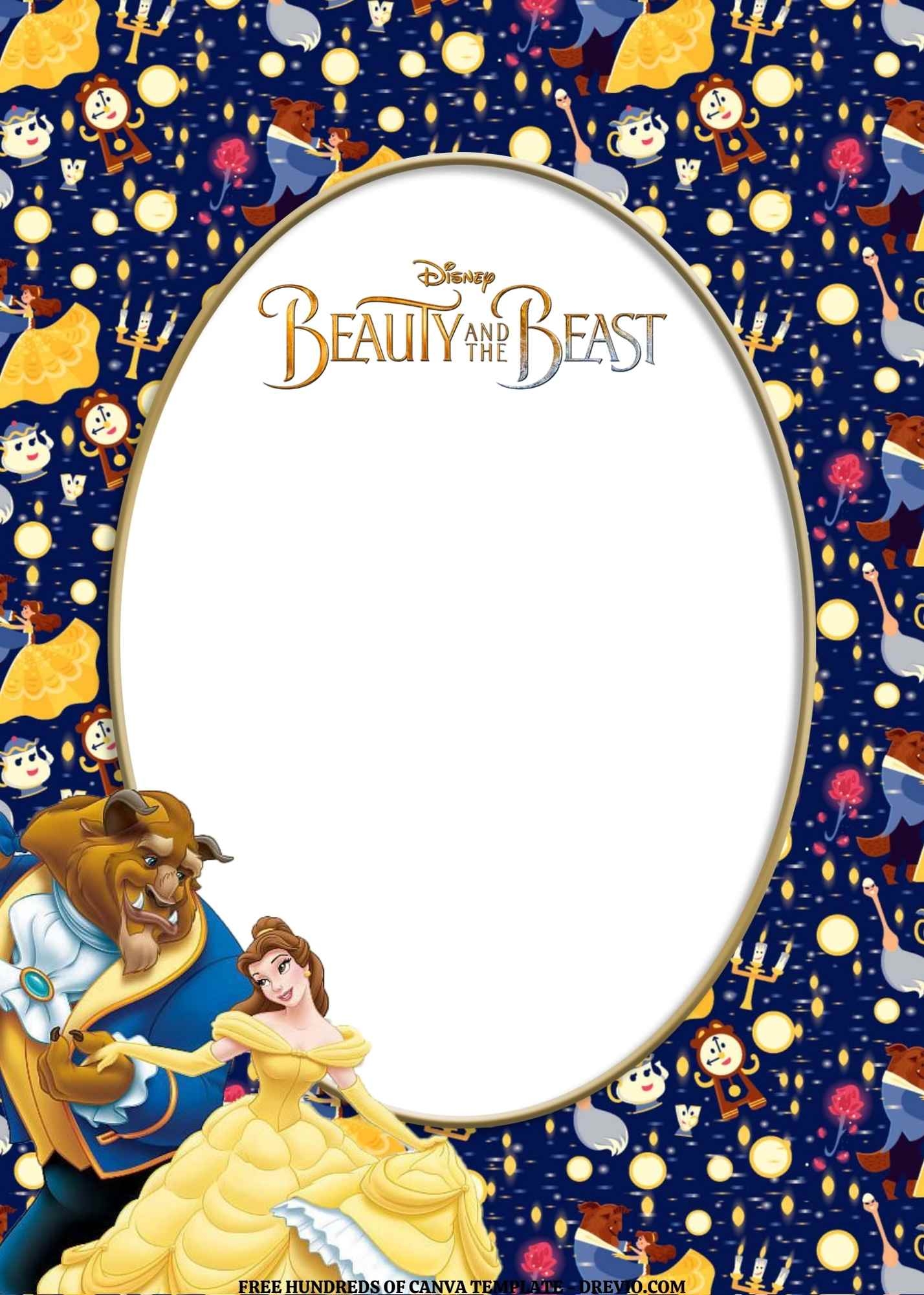 FREE EDITABLE 18 Beauty And The Beast Canva Templates