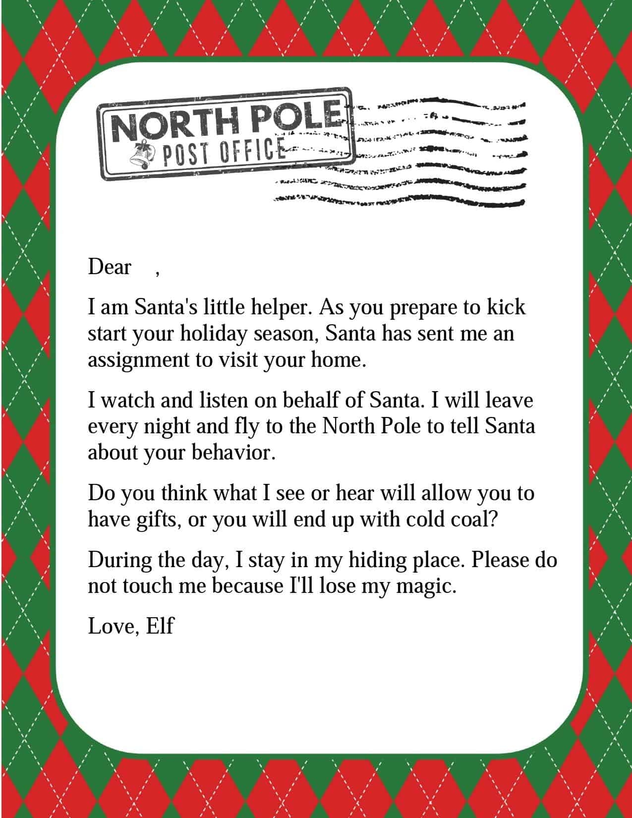 FREE Editable Elf On The Shelf Letter Template U0026 Elf Notes