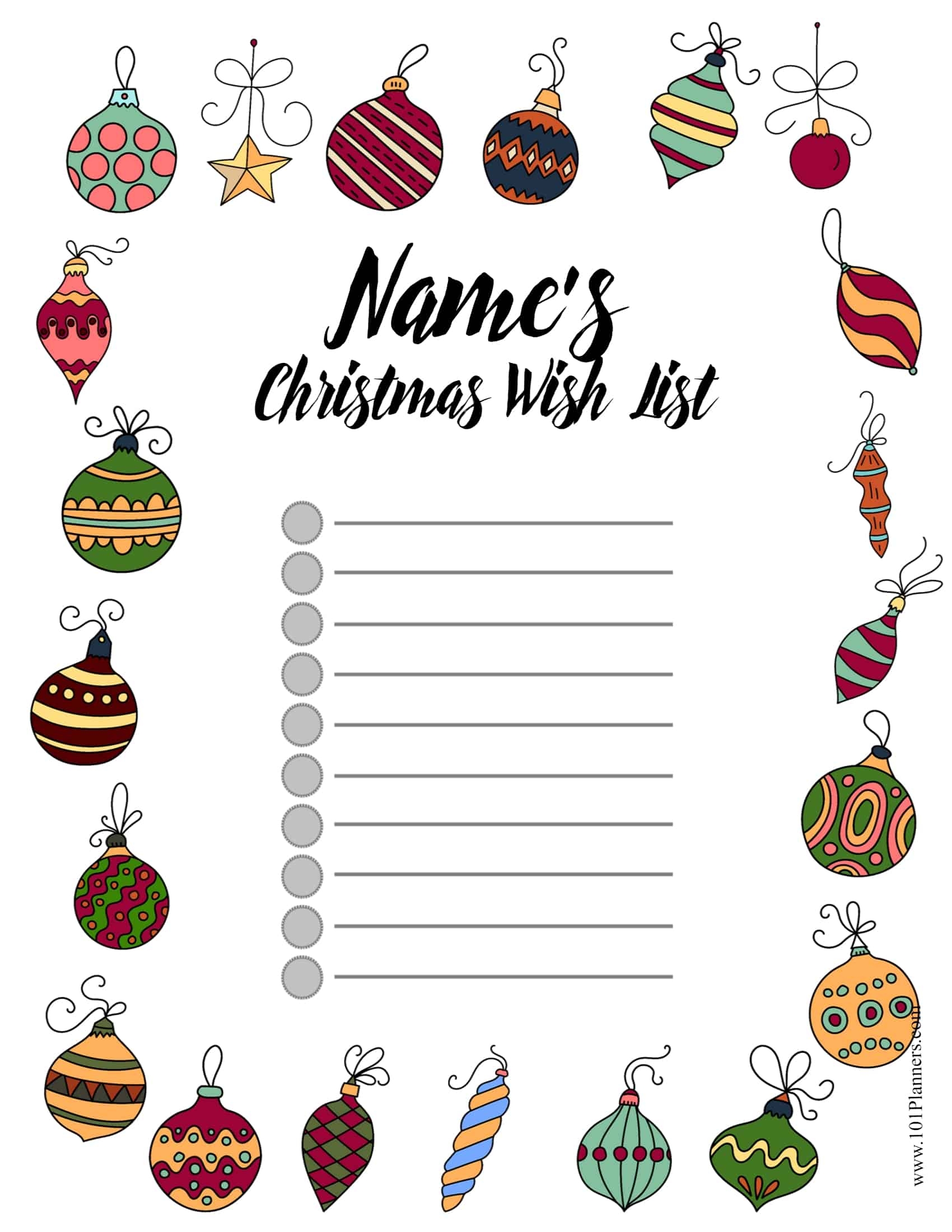 secret santa checklist printable