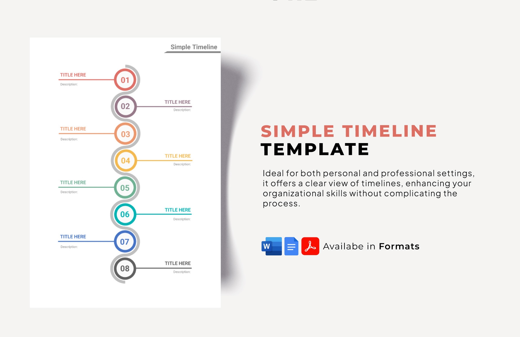 Free Editable Timeline Templates In PDF To Download