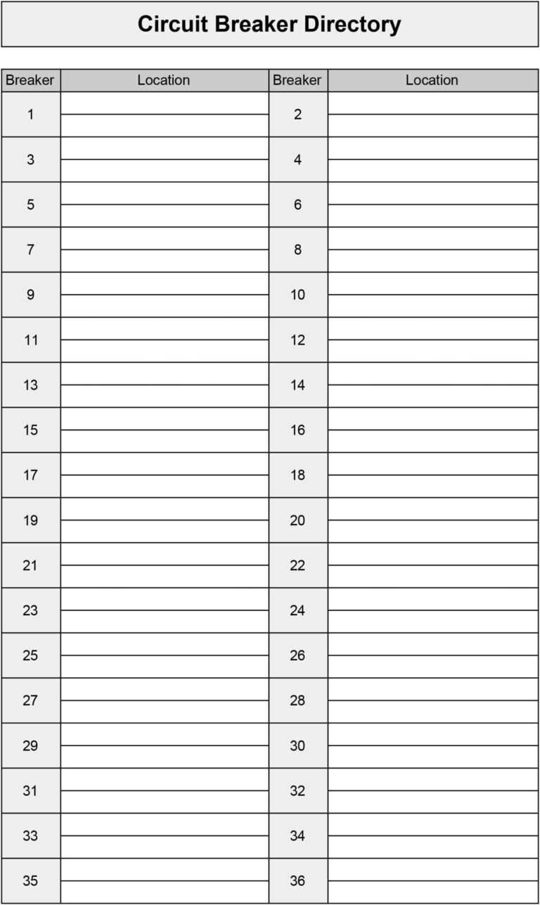 Free Electrical Panel Labeling Templates Print Breaker Box And Circuit Labels In PDF Office And GDocs 