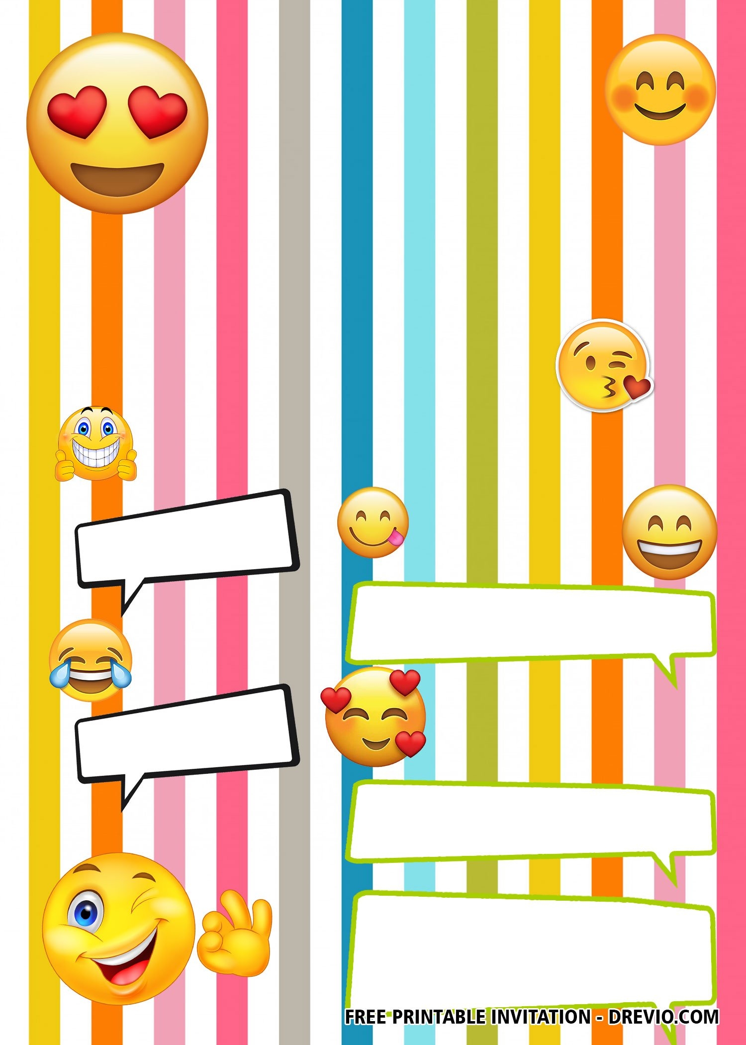 free emoji party printables