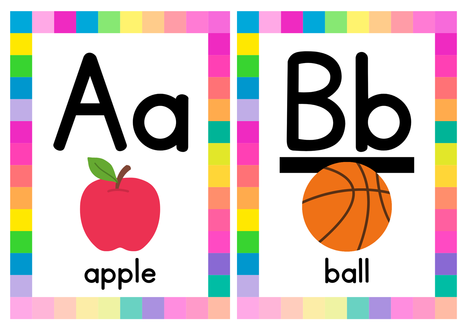 Free English Alphabet Flash Cards For 3 Years And Above
