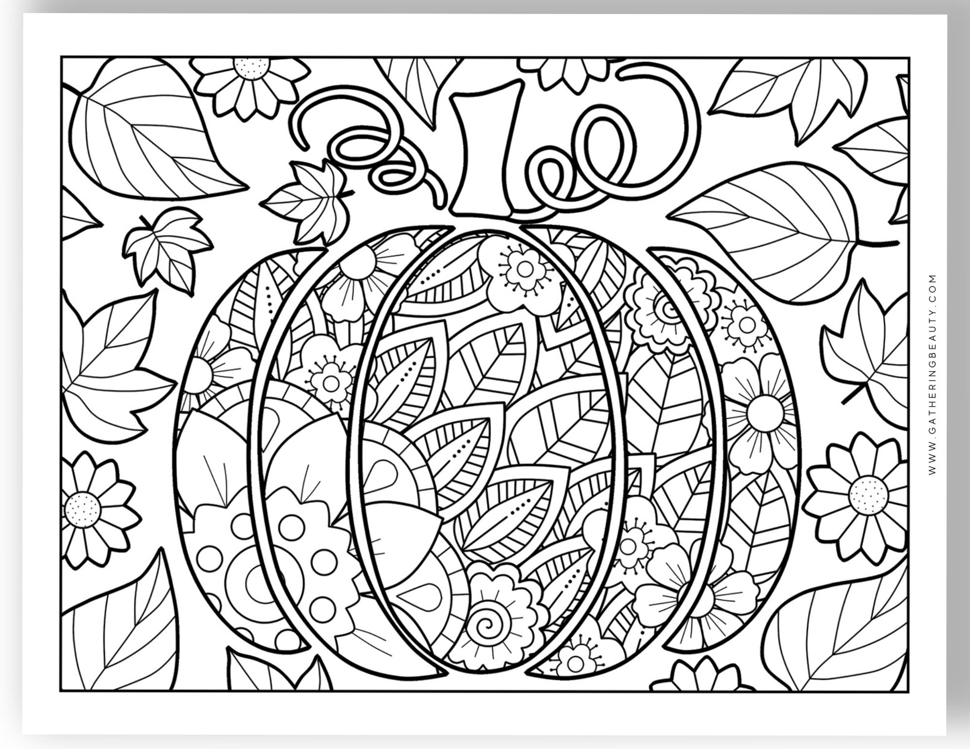 free printable fall coloring pages