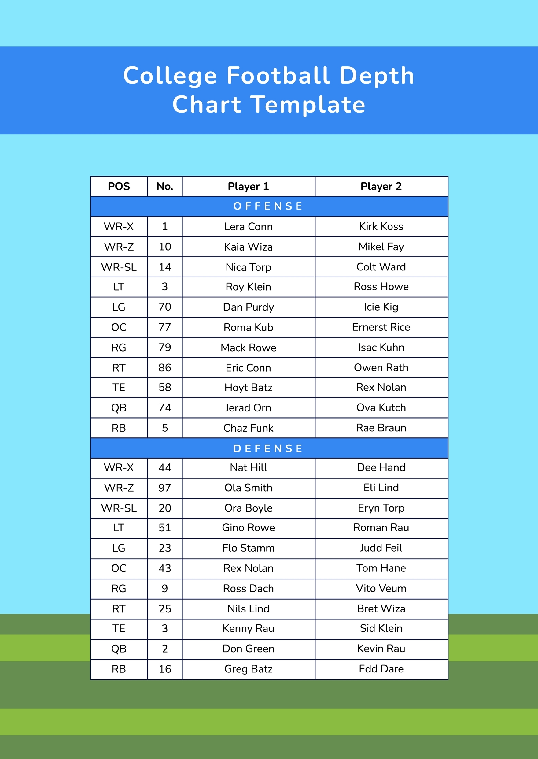 2018 nfl depth charts printable