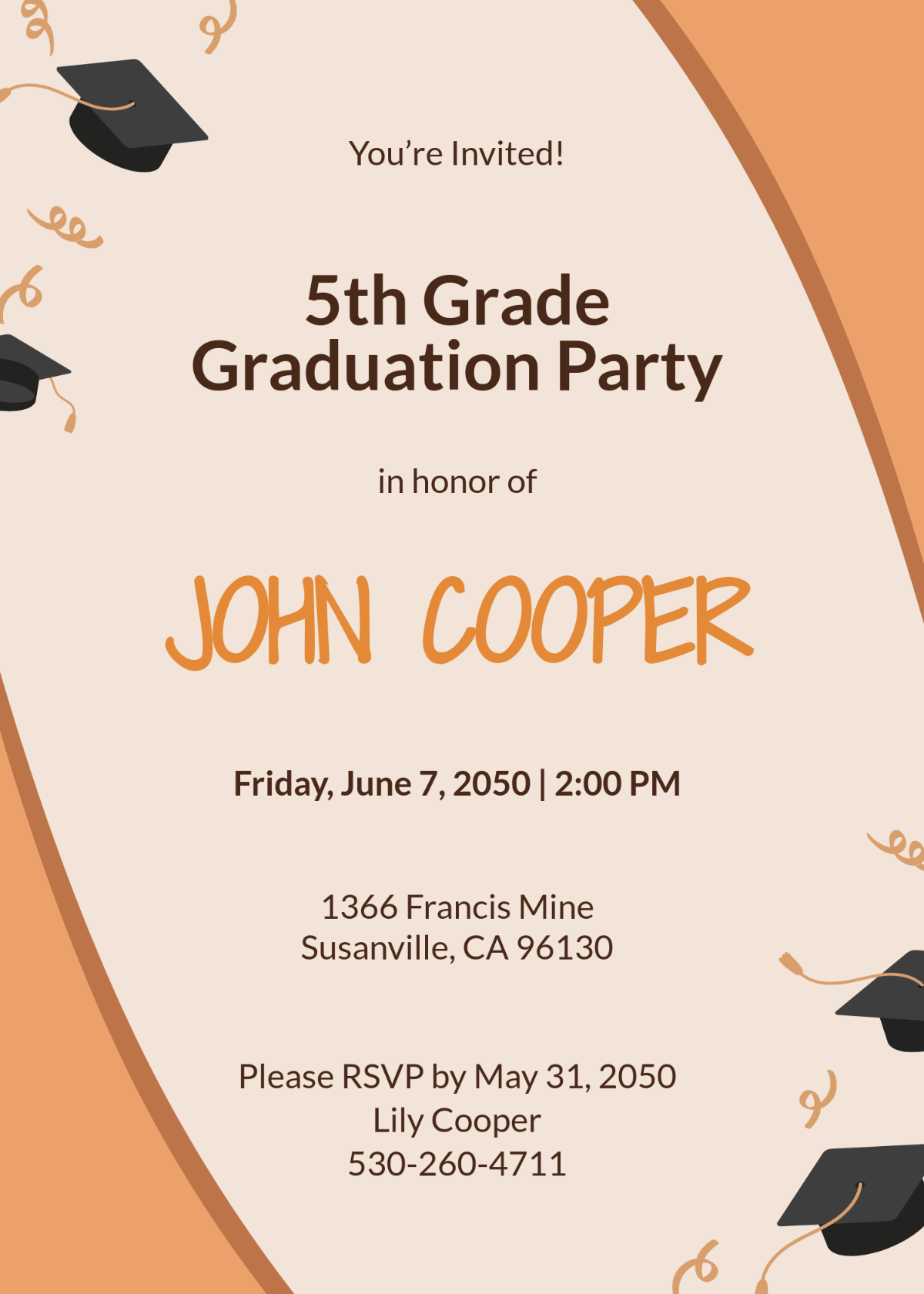 free printable graduation invitation