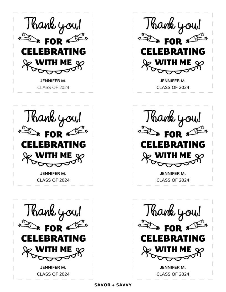 Free Graduation Party Printables Editable For Any Year Savor Savvy