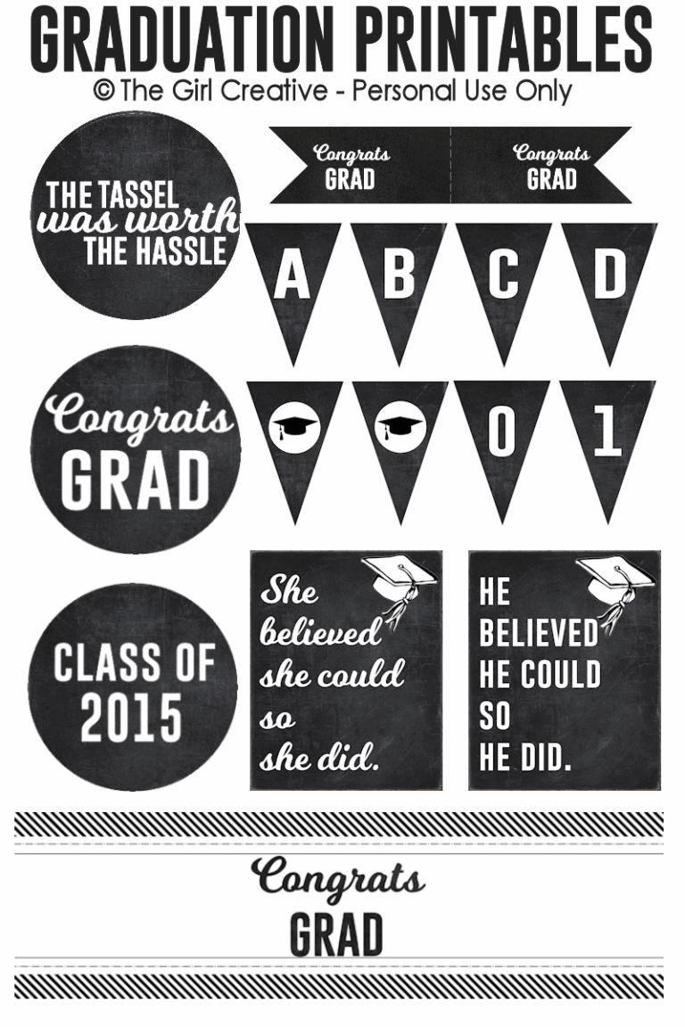 Free Graduation Printables Printable Party Favors