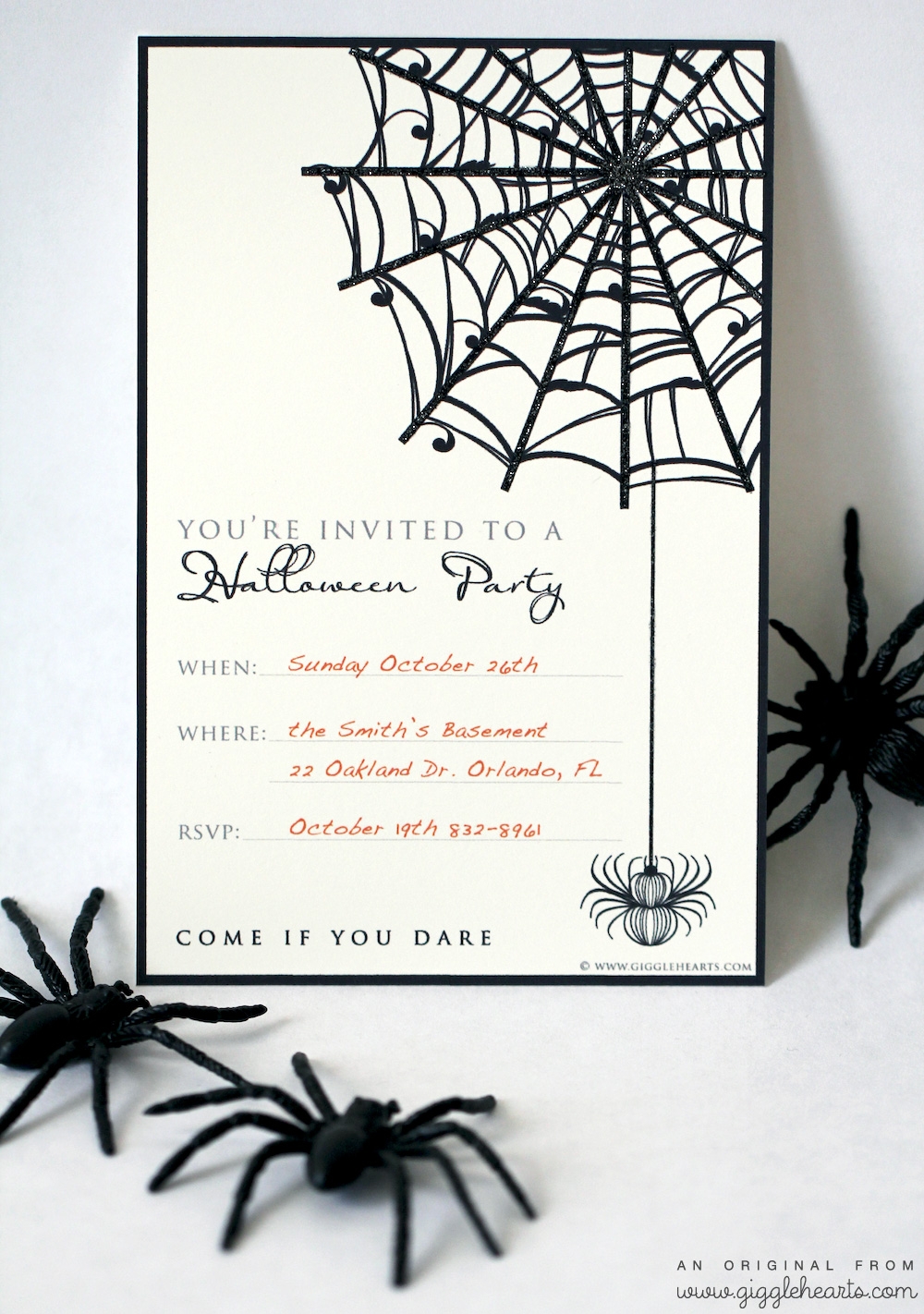 Free Halloween Party Invitation Printable With Glitter For A Fun 