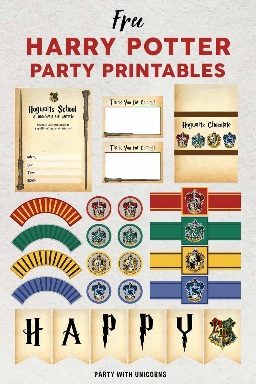 Free Harry Potter Party Printables Free Harry Potter Party Printables