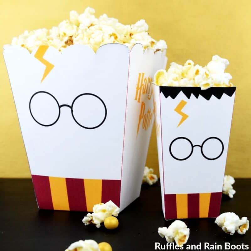 Free Harry Potter Popcorn Box Printables Two Sizes 