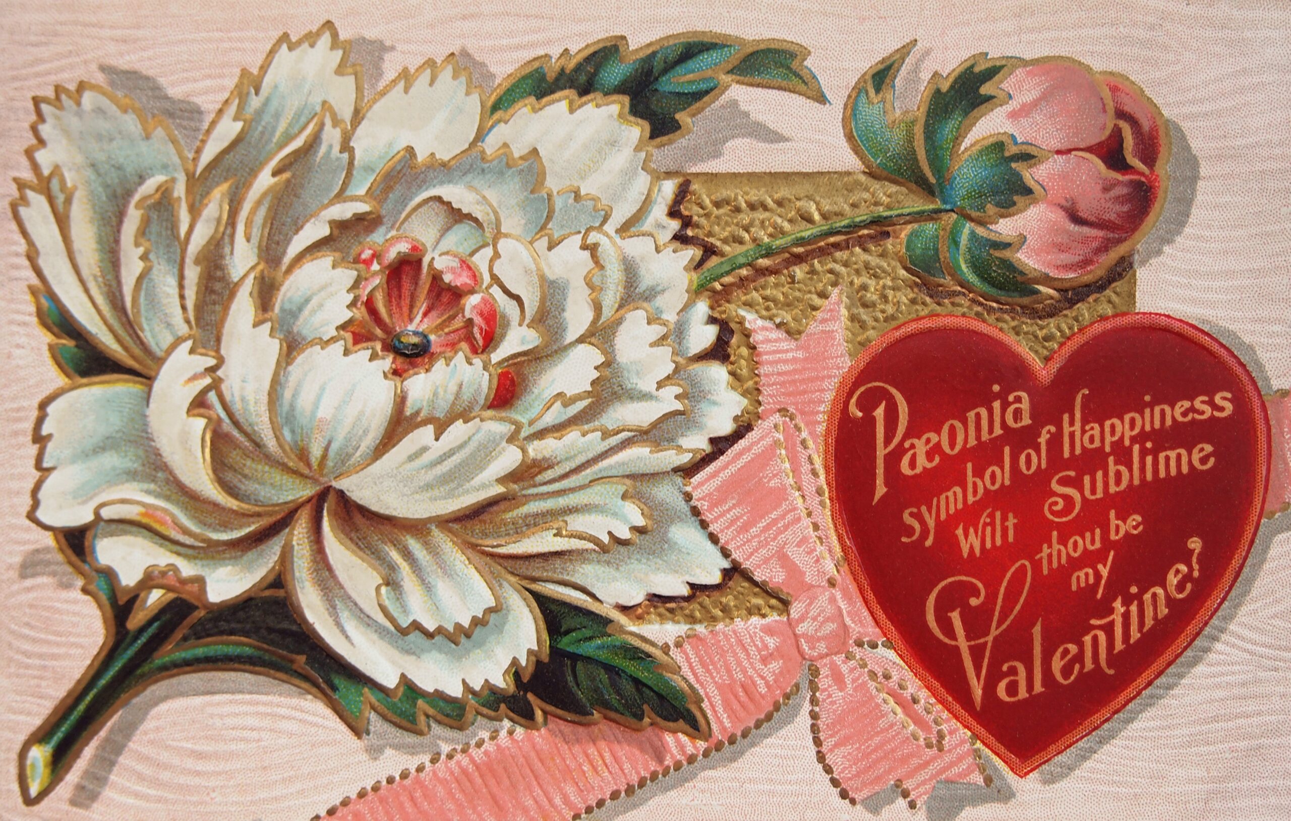 Free High Resolution Vintage Victorian Valentine s Day Postcard 