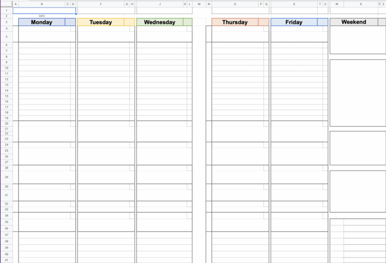 Free Homeschool Lesson Plan Template In Google Sheets Printable Lesson Planner Personalize It Teacher Tutor Mom