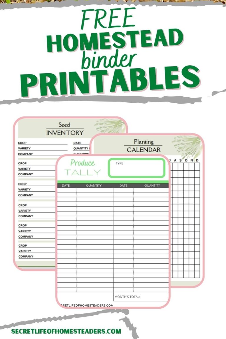 Free Homestead Binder Printables To Simplify Your Life Secret 