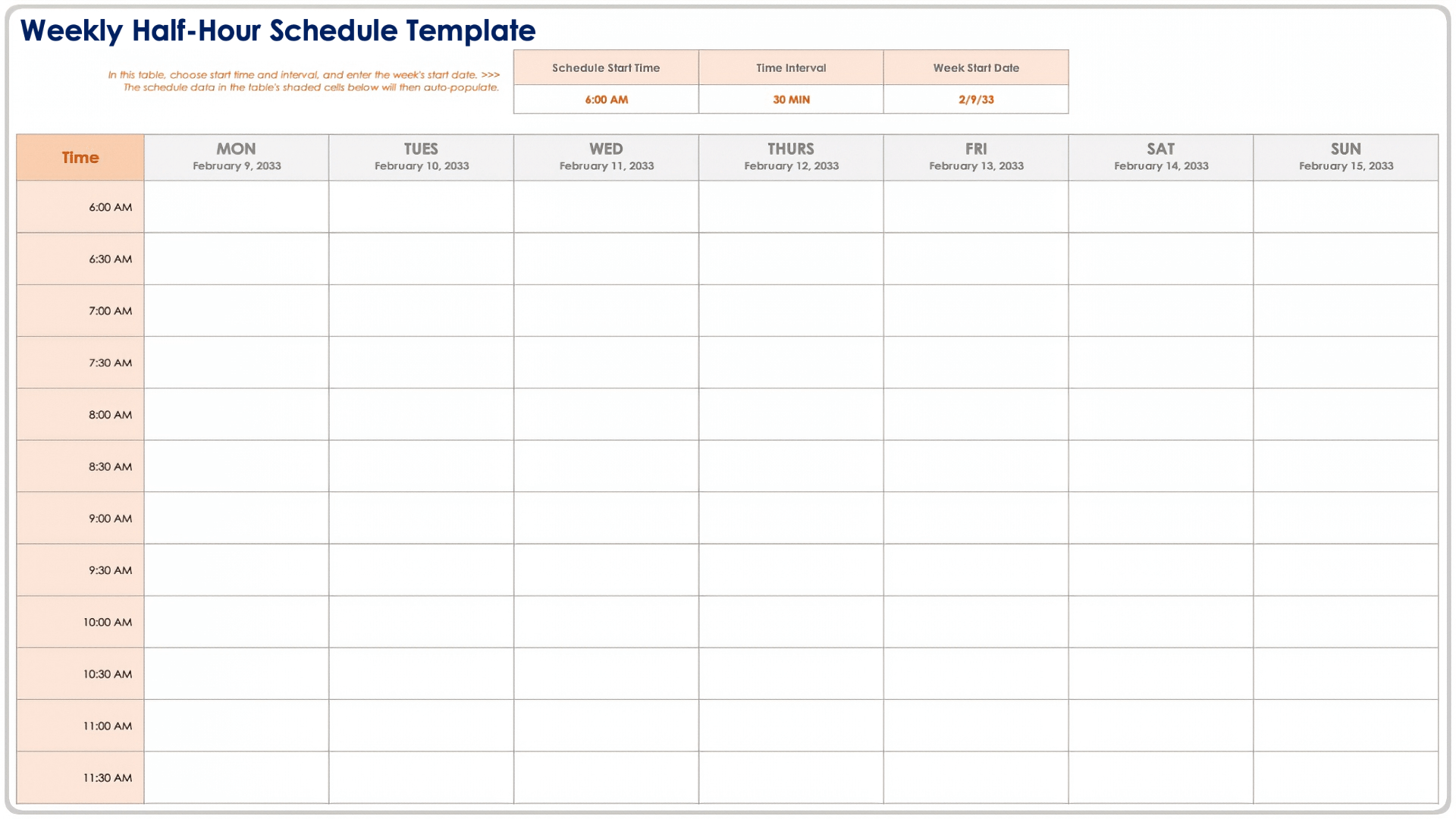 Free Hourly Schedule Templates All Formats Editable U0026 Printable