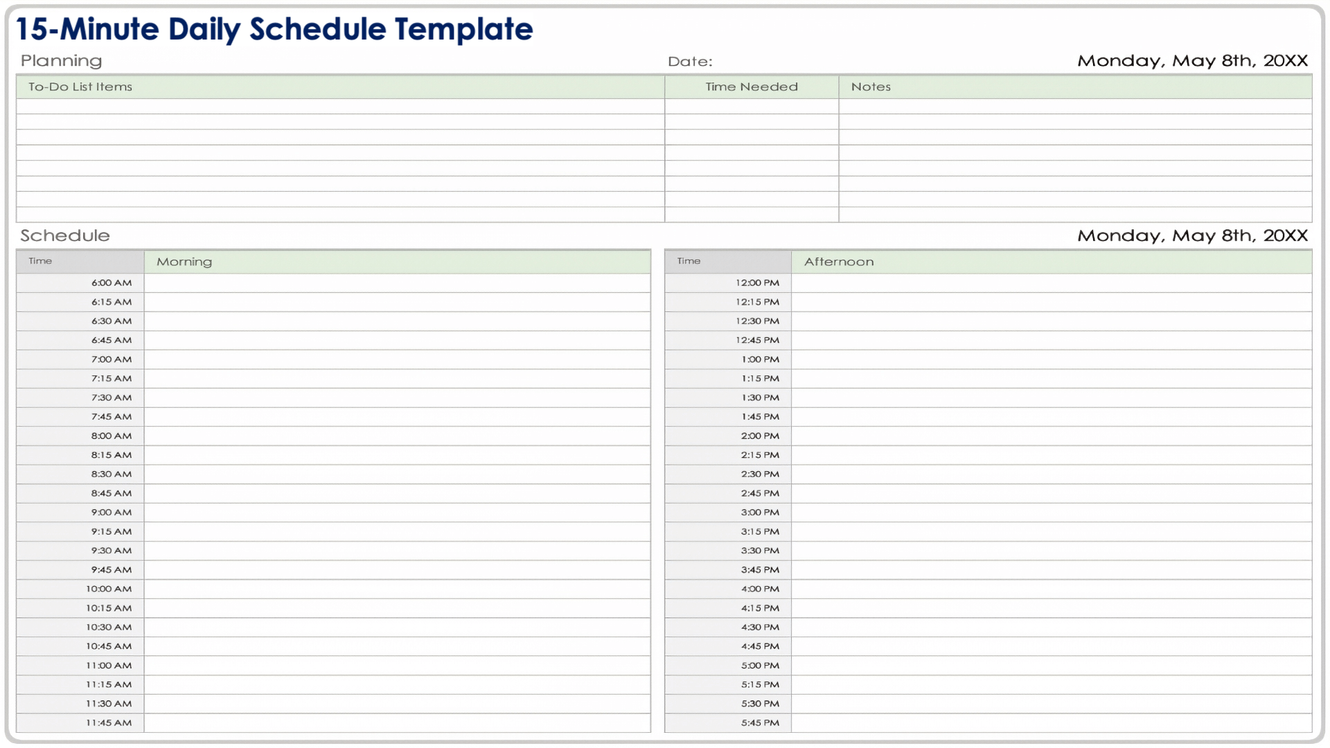 Free Hourly Schedule Templates All Formats Editable U0026 Printable