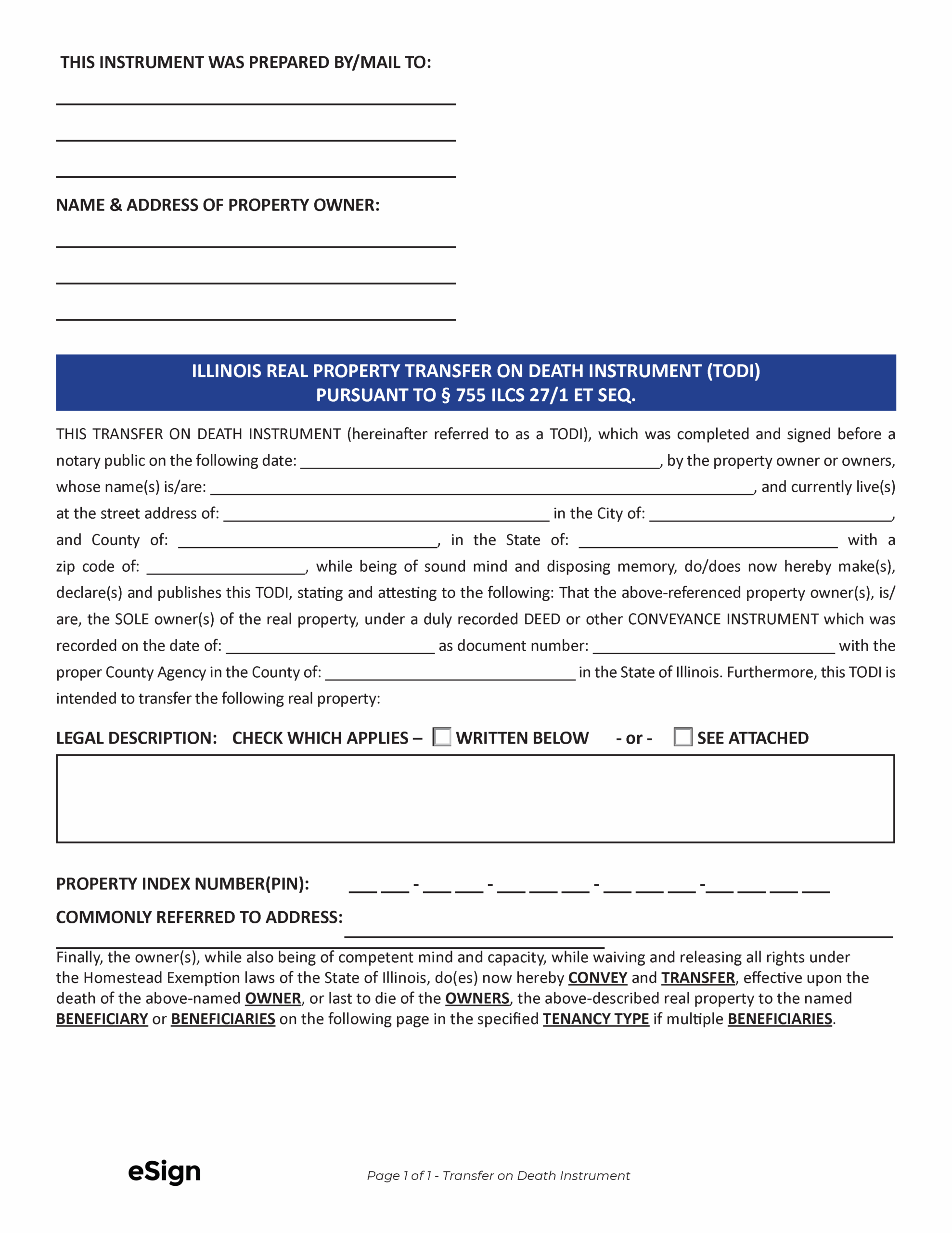 free printable beneficiary deed