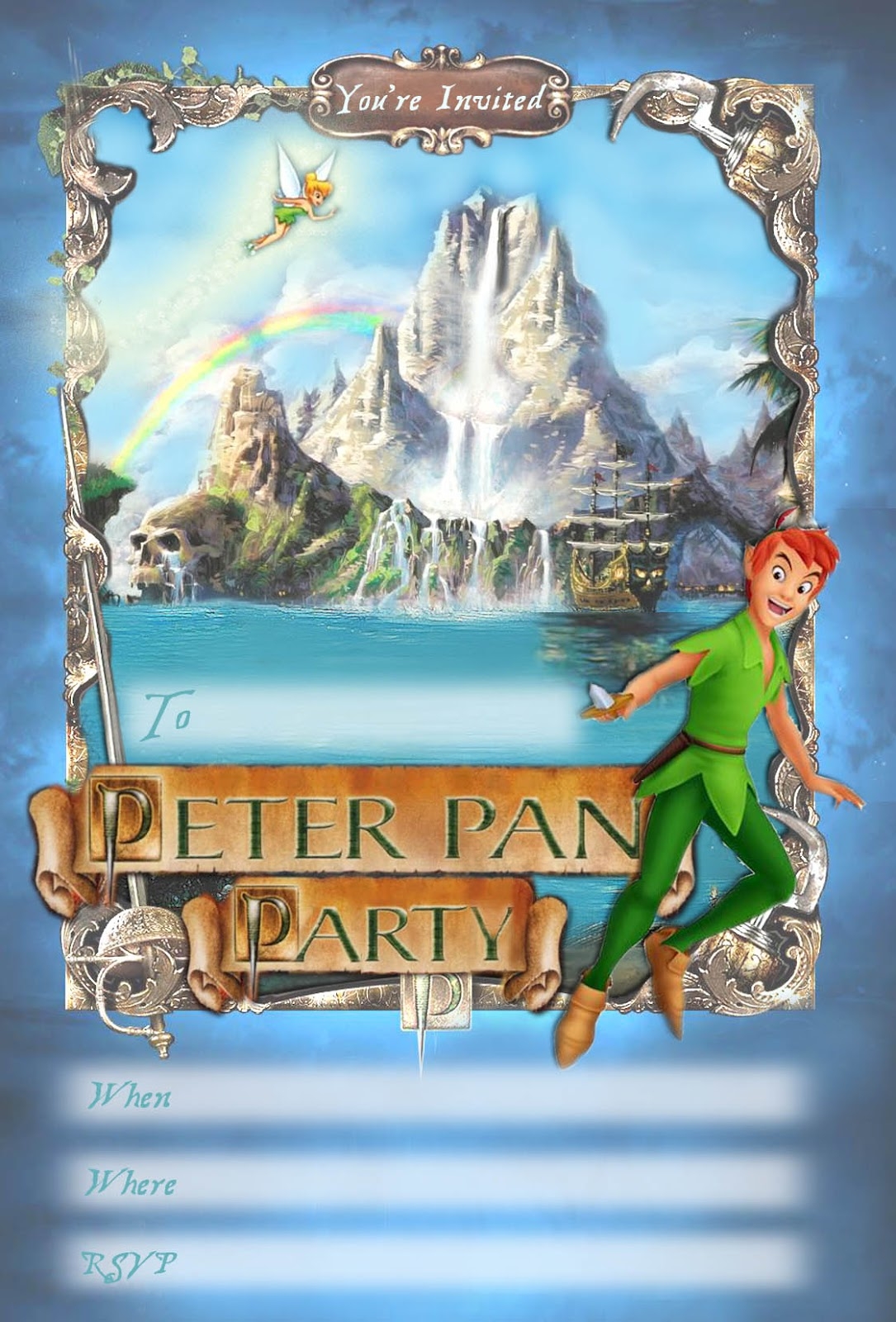 peter pan birthday printable