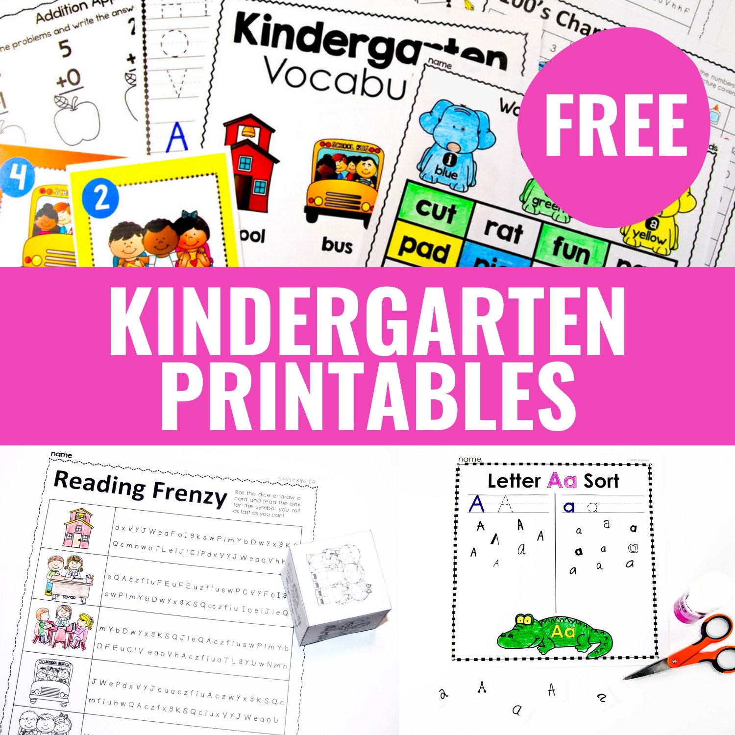 free printable kindergarten worksheets