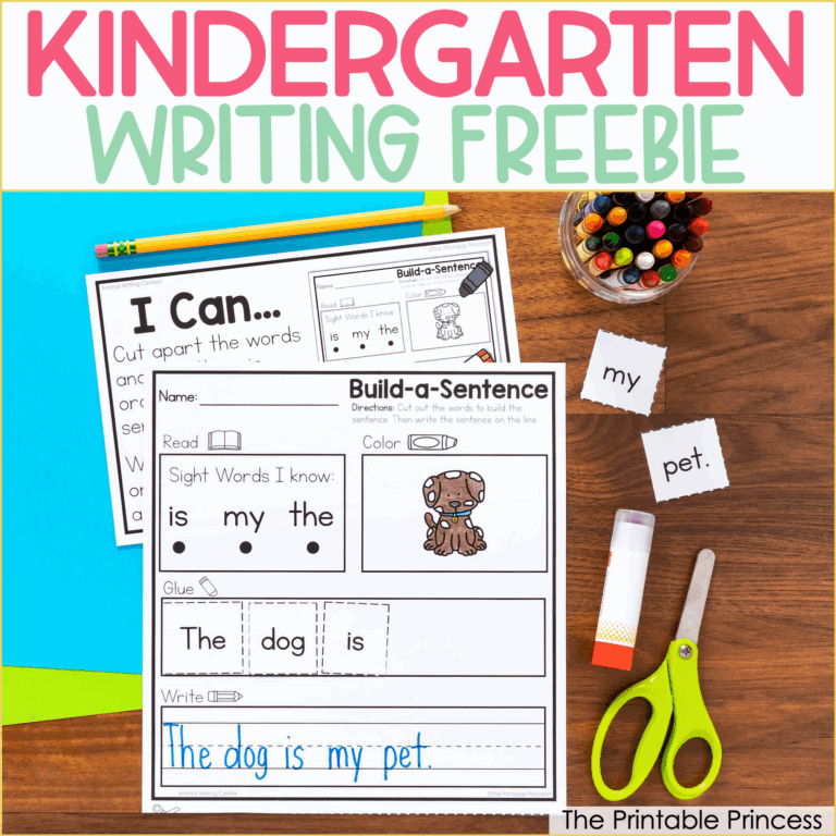 Free Kindergarten Writing Centers