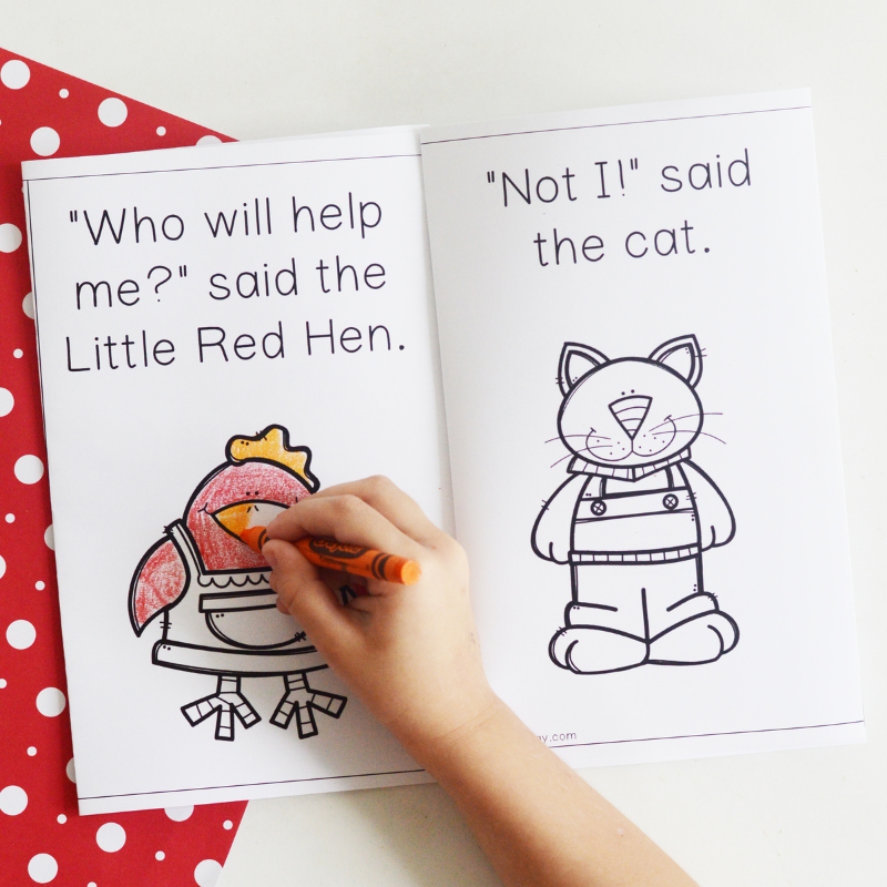 Free Little Red Hen Printable Book Fun A Day 