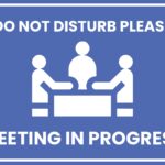 Free Meeting In Progress Sign Template To Edit Online