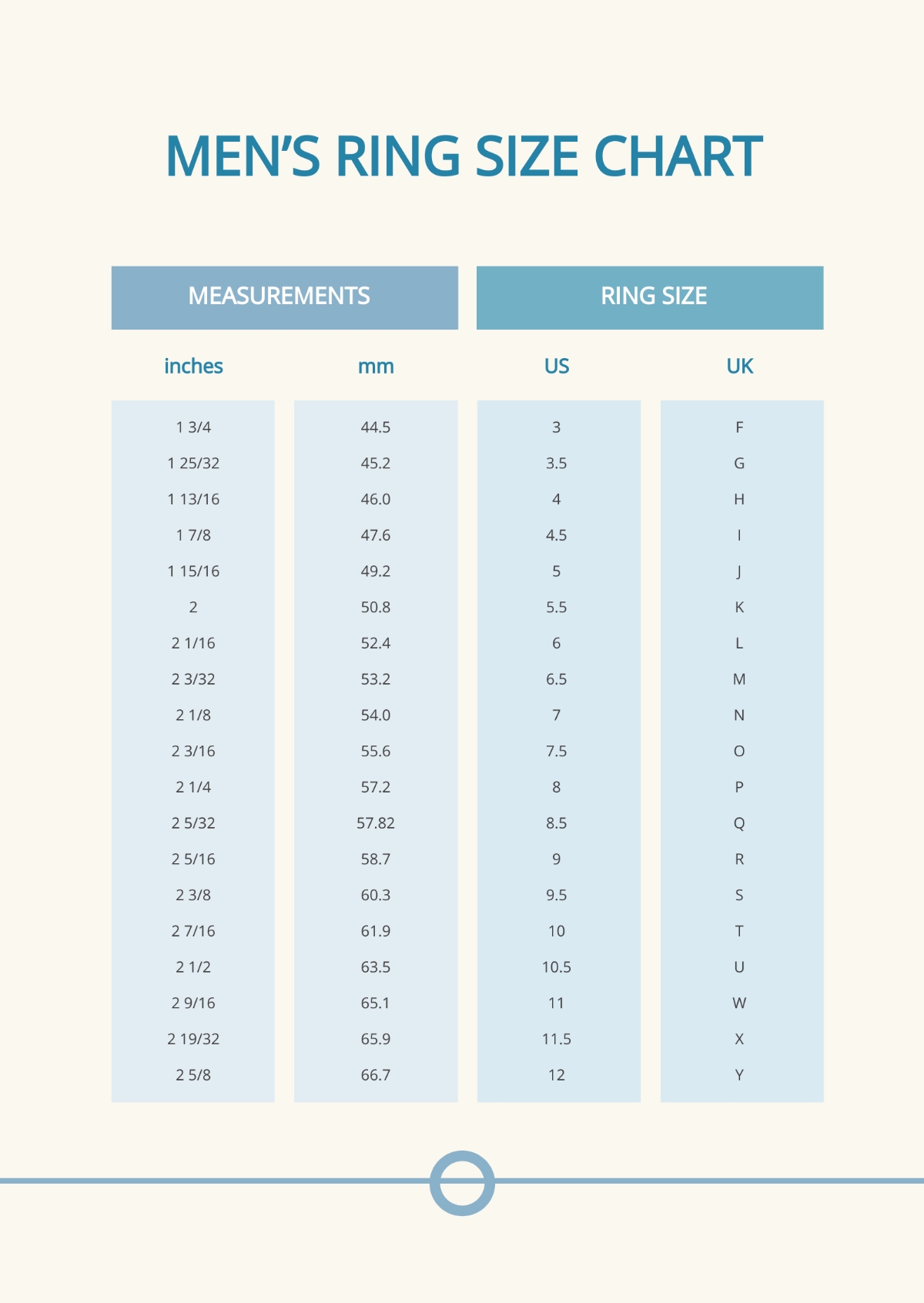 mens ring sizing chart printable