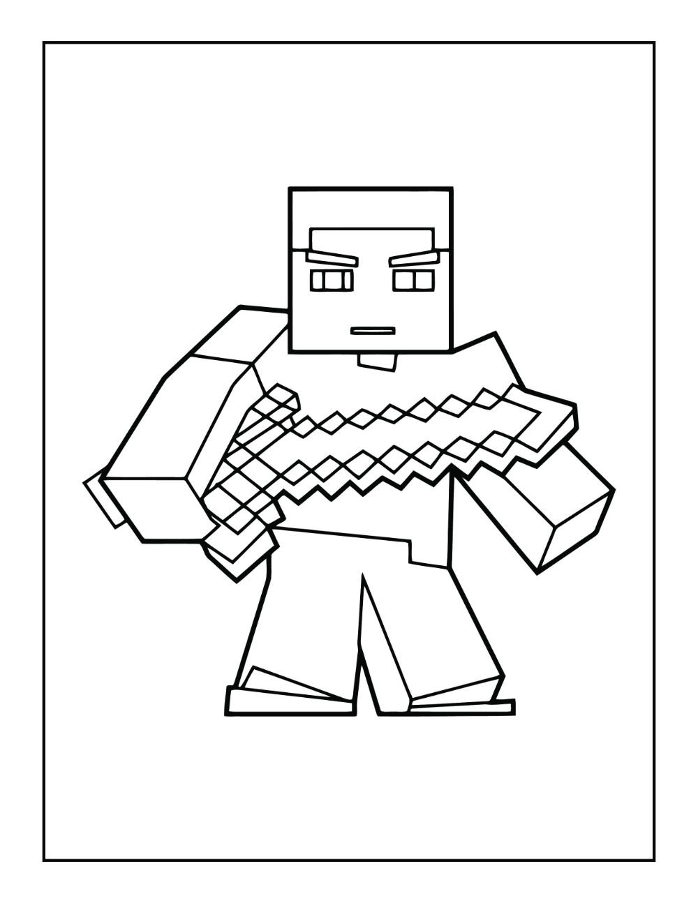 minecraft printable pictures to colour