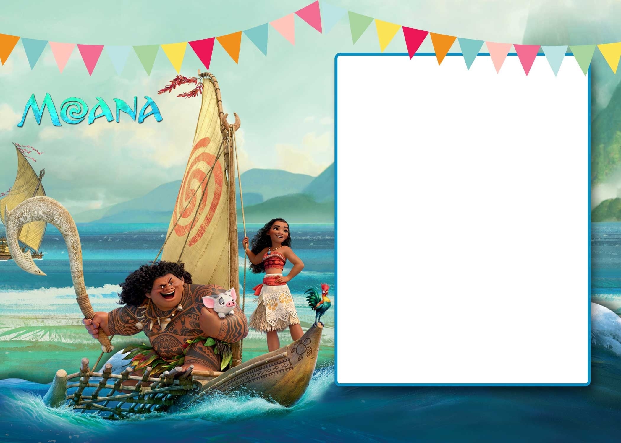 free printable moana invitations