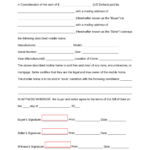 Free Mobile Manufactured Home Bill Of Sale Form PDF Word EForms