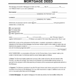 Free Mortgage Deed Template PDF U0026 Word