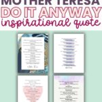 Free Mother Teresa Do It Anyway Printable Making Frugal FUN