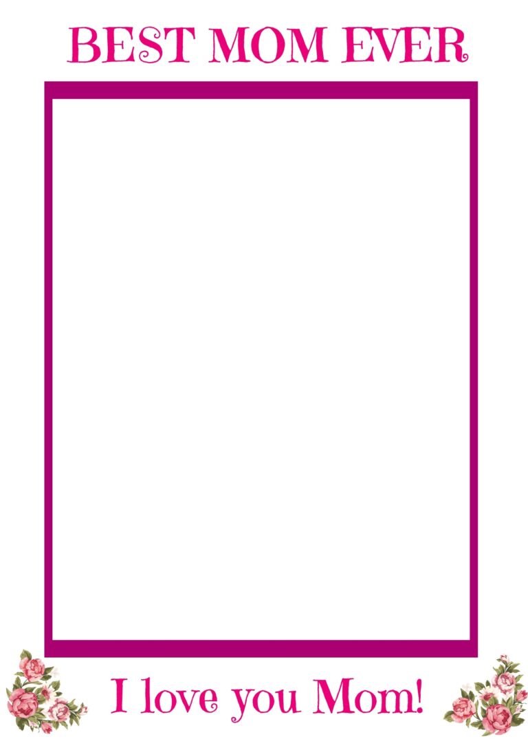 Free Multilingual Printable Mother s Day Picture Frame Multicultural Kid Blogs