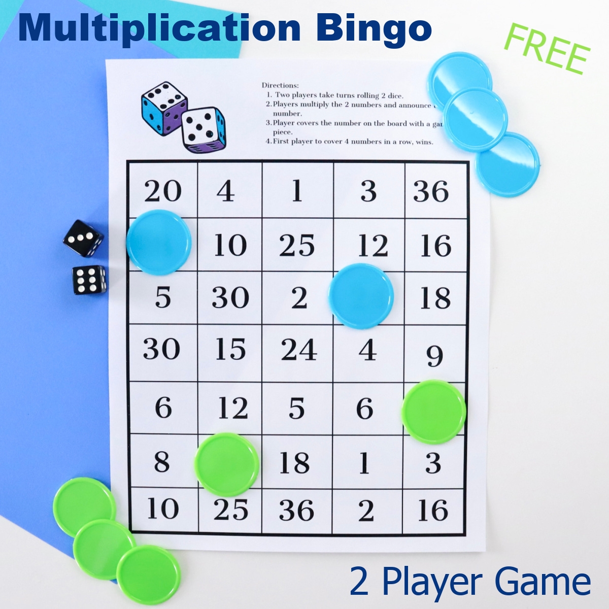 Free Multiplication Bingo Game printable The Activity Mom Worksheets Library